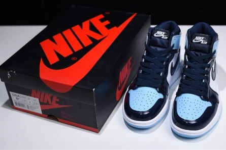 5415 Air Jordan 1 UNC Blue Chill Patent   Leather CD0461- Trendsetting 336