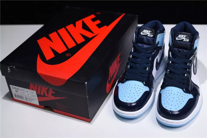 5415 Air Jordan 1 UNC Blue Chill Patent   Leather CD0461- Trendsetting 336