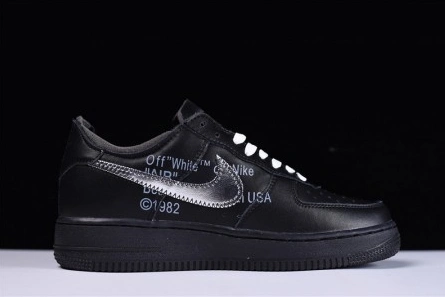 Trendy 6417 OFF-WHITE x MoMA x Nike Air Force 1 07 Low Black AV5210- 1217