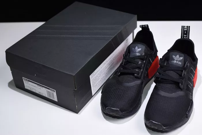 adidas NMD R1 Core Black Lush Red - B37618 GoodFit 1866