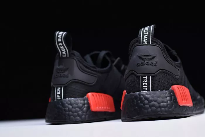 adidas NMD R1 Core Black Lush Red - B37618 GoodFit 1866