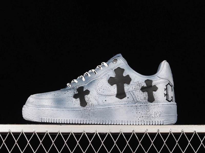 AIR FORCE 1 LOW 07 X CHROMEHEARTS BLUE BLACK WHITE  CW2288-111