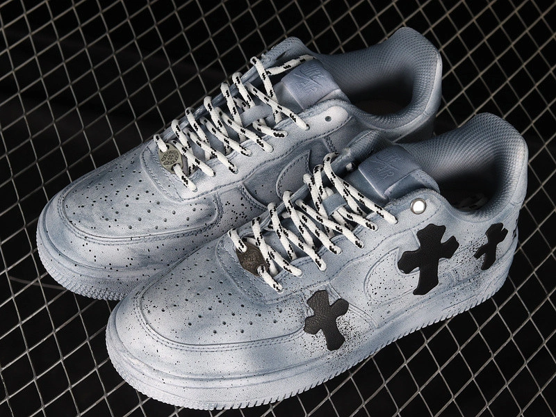 AIR FORCE 1 LOW 07 X CHROMEHEARTS BLUE BLACK WHITE  CW2288-111