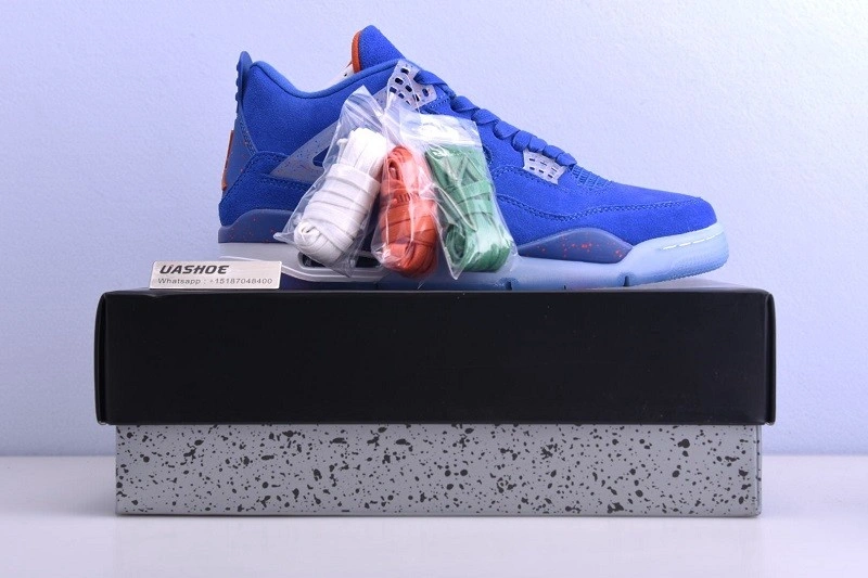 AIR JORDAN 4 RETRO GAME ROYAL UN1 ORANGE WHITE 103211