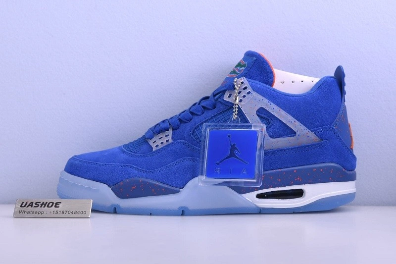 AIR JORDAN 4 RETRO GAME ROYAL UN1 ORANGE WHITE 103211