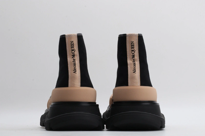 ALEX MCQ TREAD SLICK BOOT IN BLACK BLACK & BROWN