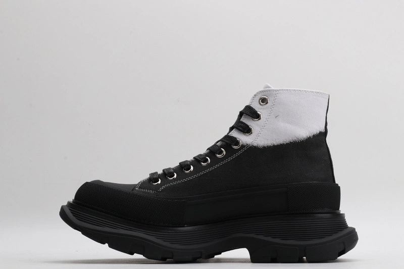 ALEX MCQ TREAD SLICK BOOT IN WHITE & BLACK