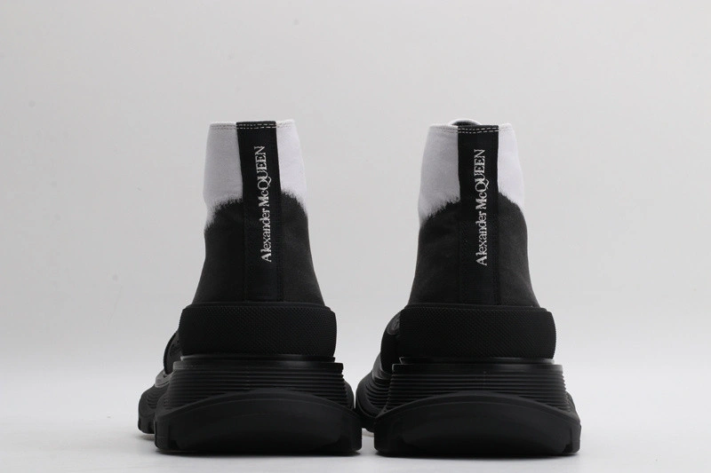 ALEX MCQ TREAD SLICK BOOT IN WHITE & BLACK