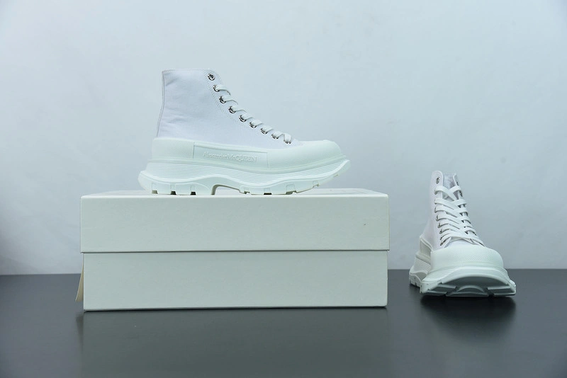ALEX MCQ TREAD SLICK BOOT IN WHITE