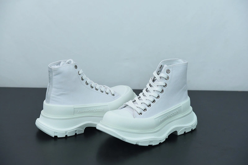 ALEX MCQ TREAD SLICK BOOT IN WHITE
