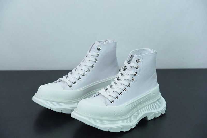 ALEX MCQ TREAD SLICK BOOT IN WHITE