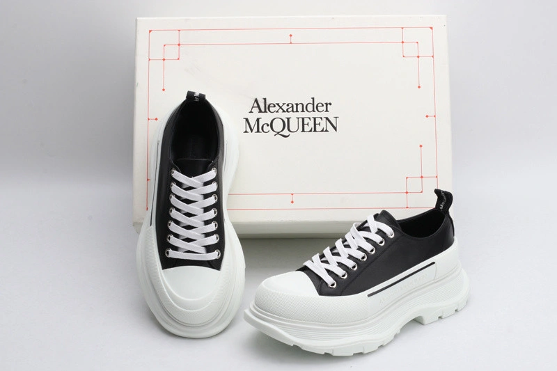 ALEX MCQ TREAD SLICK LACE UP IN  BLACK  P