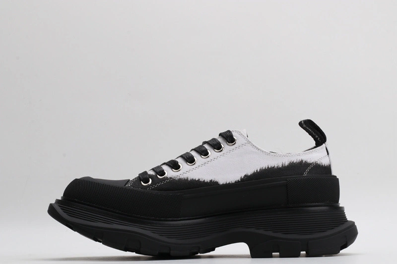 ALEX MCQ TREAD SLICK LACE UP IN  WHITE & BLACK