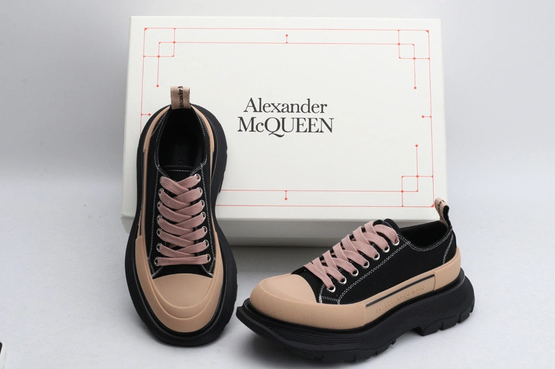 ALEX MCQ TREAD SLICK LACE UP IN BLACK & BROWN