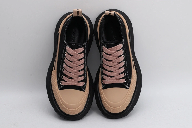 ALEX MCQ TREAD SLICK LACE UP IN BLACK & BROWN