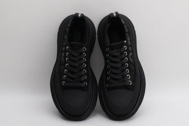 ALEX MCQ TREAD SLICK LACE UP IN BLACK