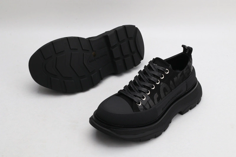 ALEX MCQ TREAD SLICK LACE UP IN BLACK