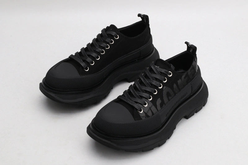 ALEX MCQ TREAD SLICK LACE UP IN BLACK