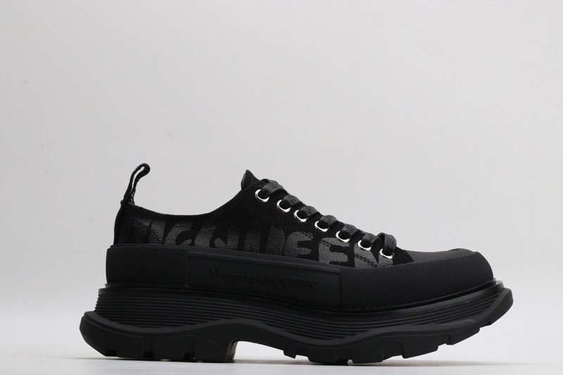 ALEX MCQ TREAD SLICK LACE UP IN BLACK