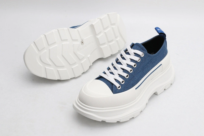 ALEX MCQ TREAD SLICK LACE UP IN BLUE