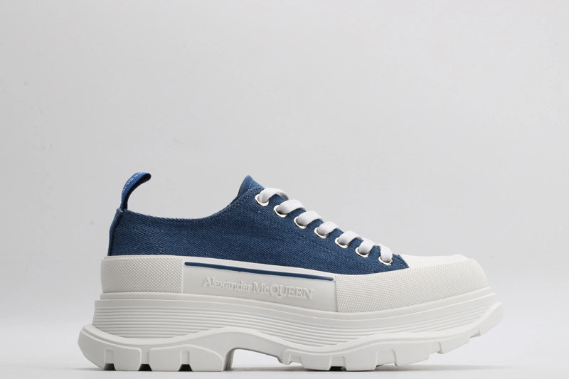ALEX MCQ TREAD SLICK LACE UP IN BLUE
