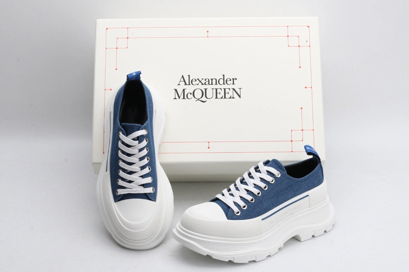 ALEX MCQ TREAD SLICK LACE UP IN BLUE