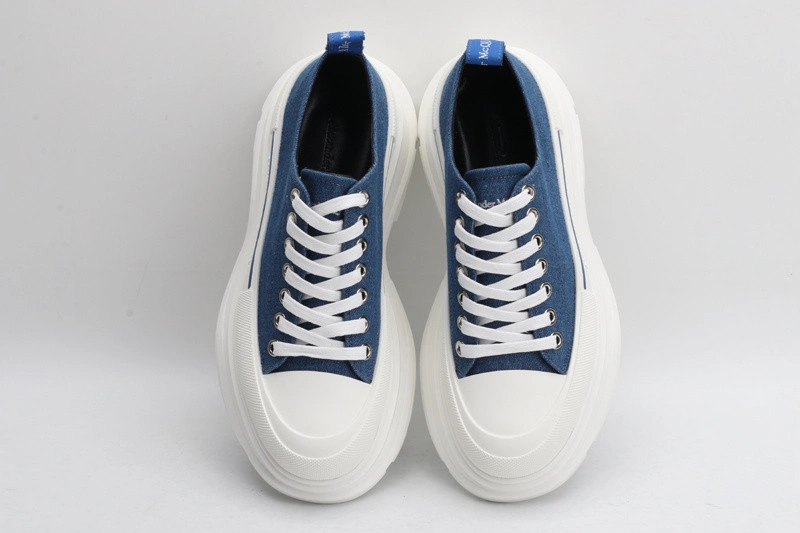 ALEX MCQ TREAD SLICK LACE UP IN BLUE