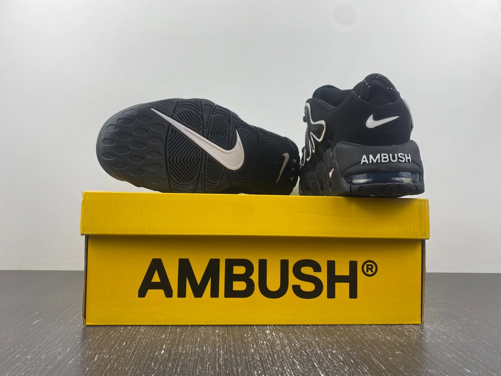 AMBUSH x Nike Air More Uptempo Low “Black White”  FB1299-001