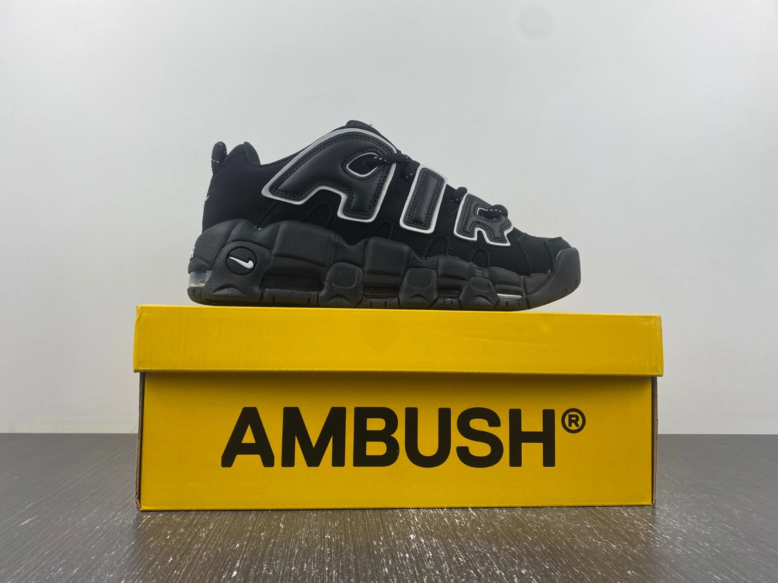 AMBUSH x Nike Air More Uptempo Low “Black White”  FB1299-001