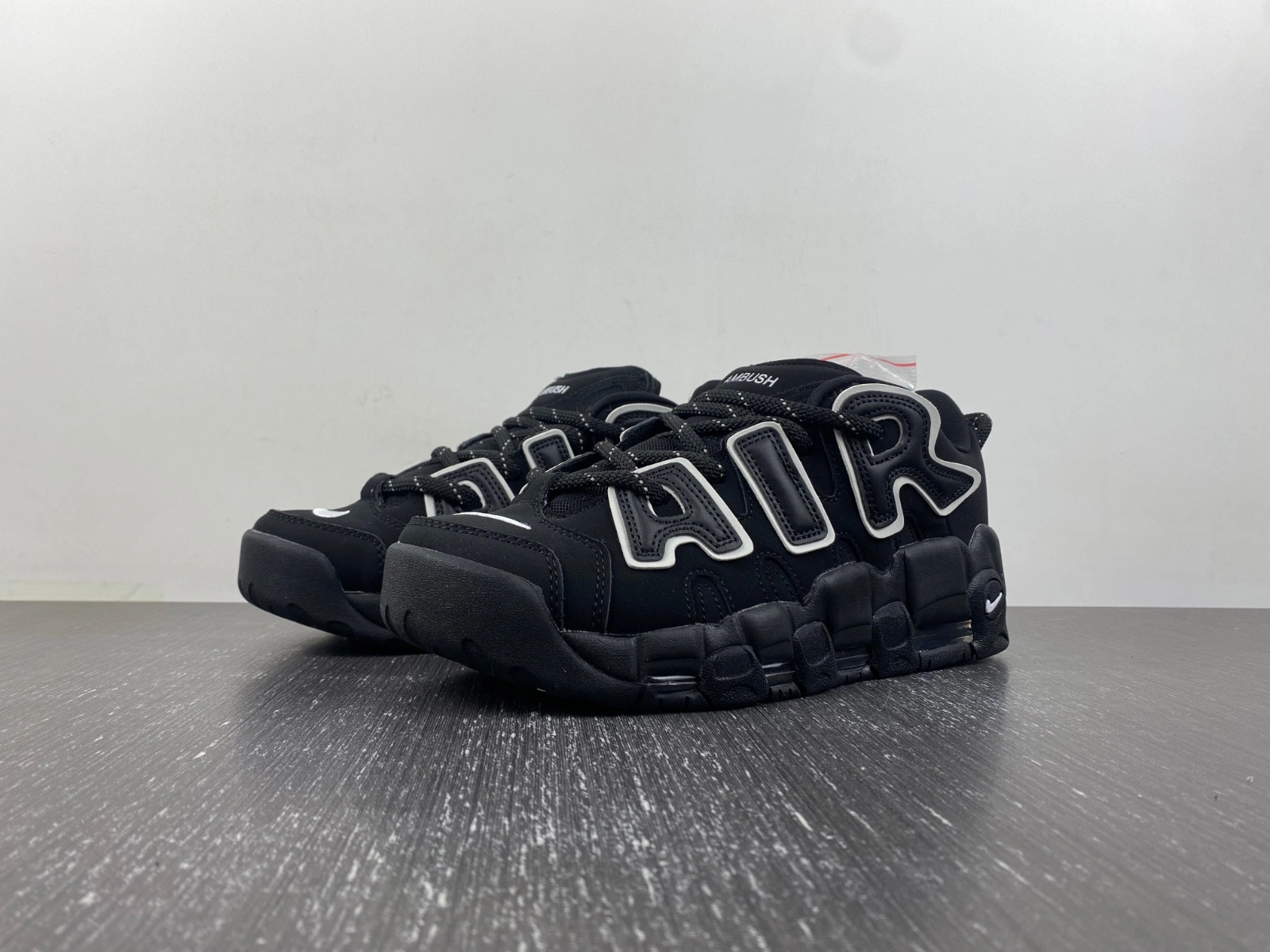 AMBUSH x Nike Air More Uptempo Low “Black White”  FB1299-001