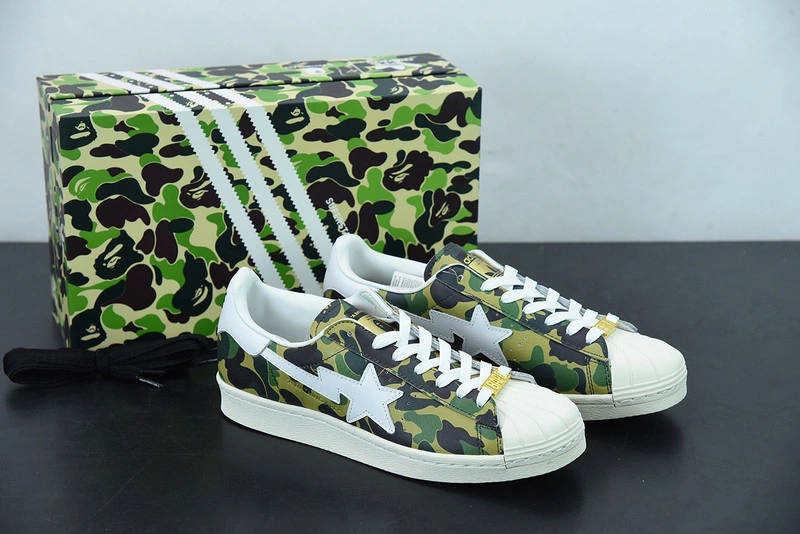 Adidas x Bape Superstar 80s Camo Green GZ8981