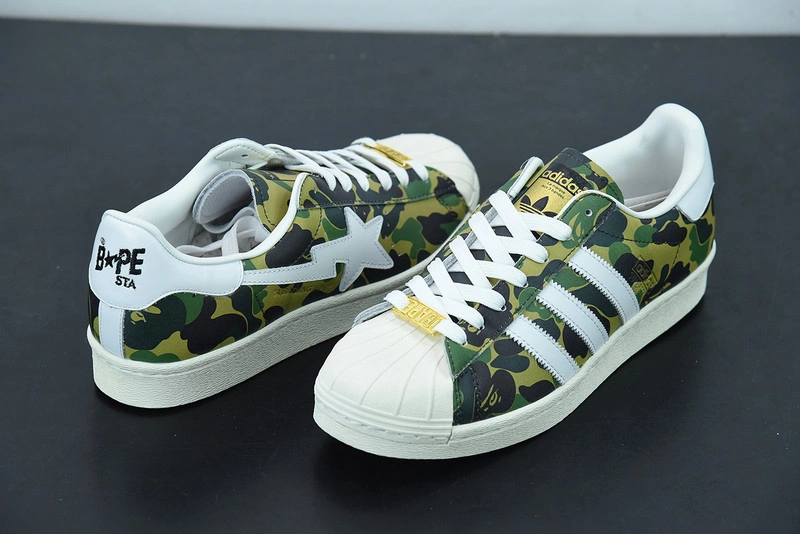 Adidas x Bape Superstar 80s Camo Green GZ8981