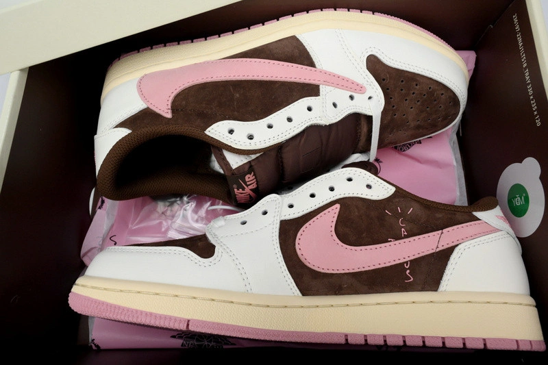 Air Jordan 1  Travis Scott  Low OG SP Dark Pony Pink  DZ4137-206