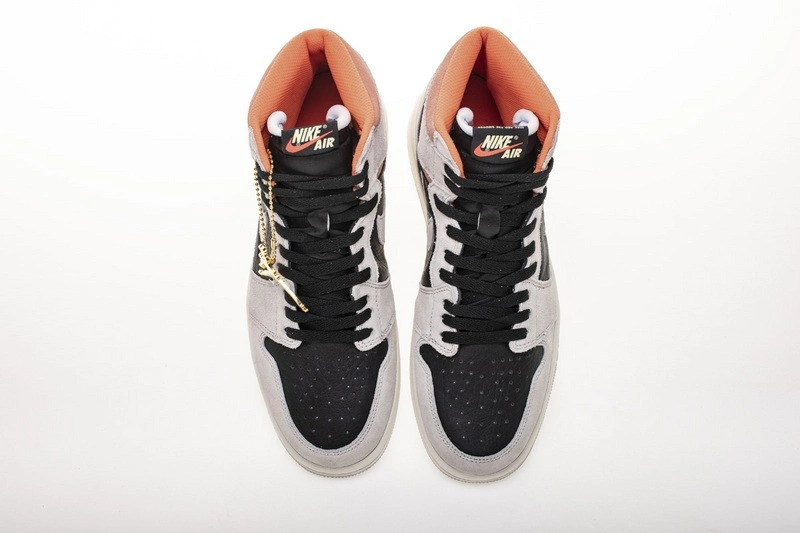 Air Jordan 1 Grey Black Crimson 555088-018