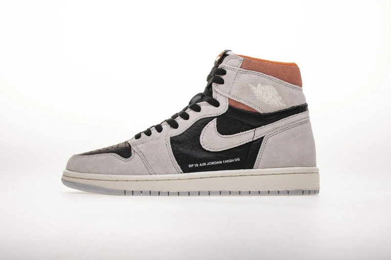 Air Jordan 1 Grey Black Crimson 555088-018