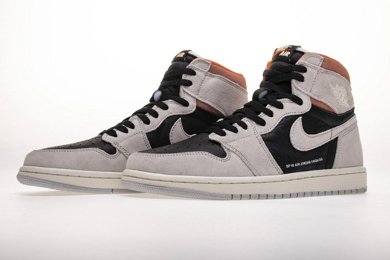 Air Jordan 1 Grey Black Crimson 555088-018