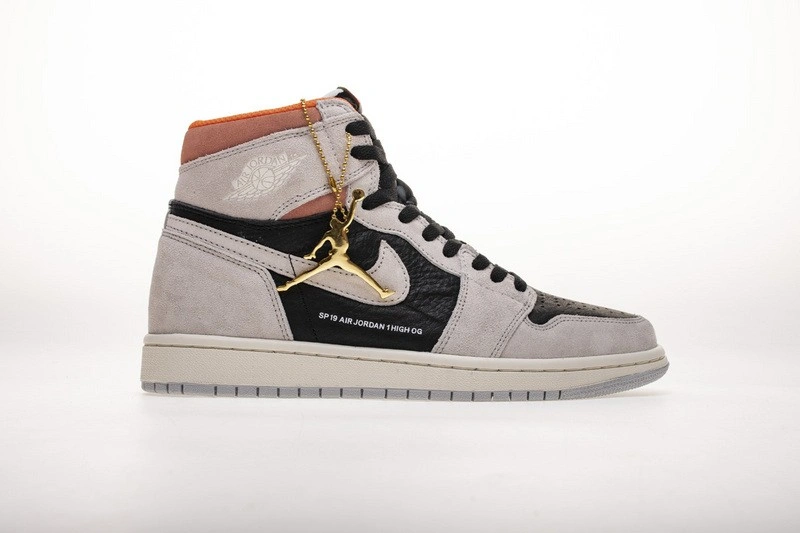 Air Jordan 1 Grey Black Crimson 555088-018