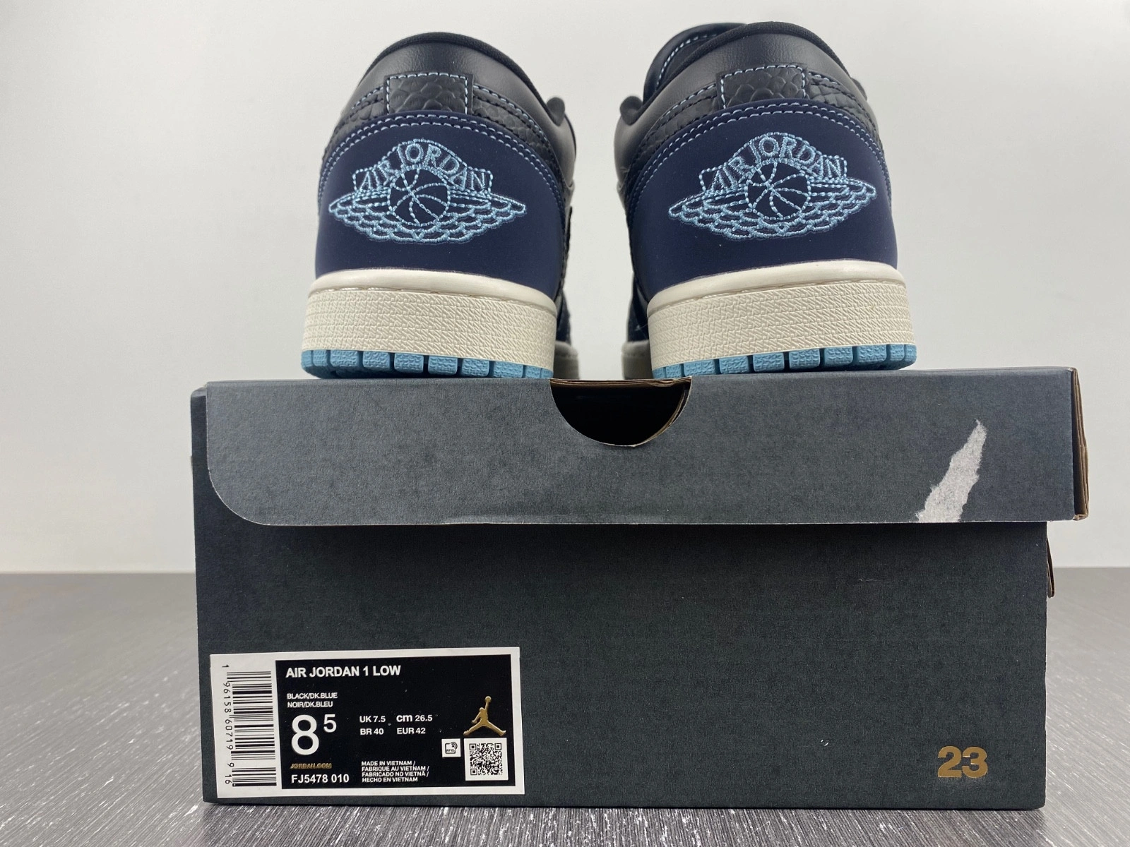 Air Jordan 1 Low Navy Black Snakeskin FJ5478-010