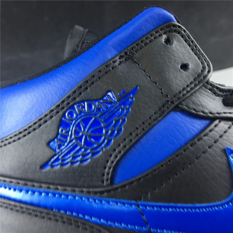 Air Jordan 1 Mid Royal Black Blue 554724-068