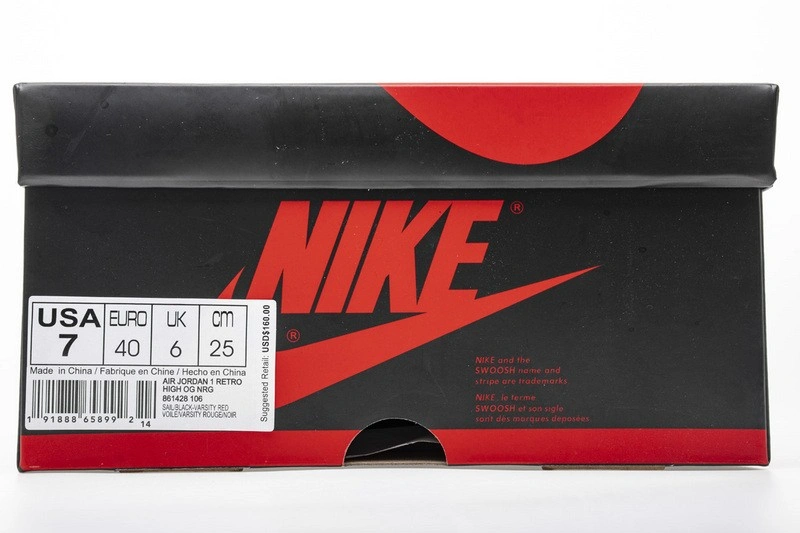 Air Jordan 1 No Ls Not For Resale Varsity Red 861428-106