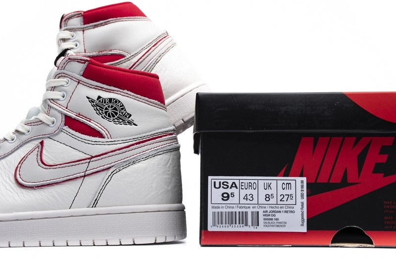 Air Jordan 1 Retro High Phantom Gym Red  555088-160