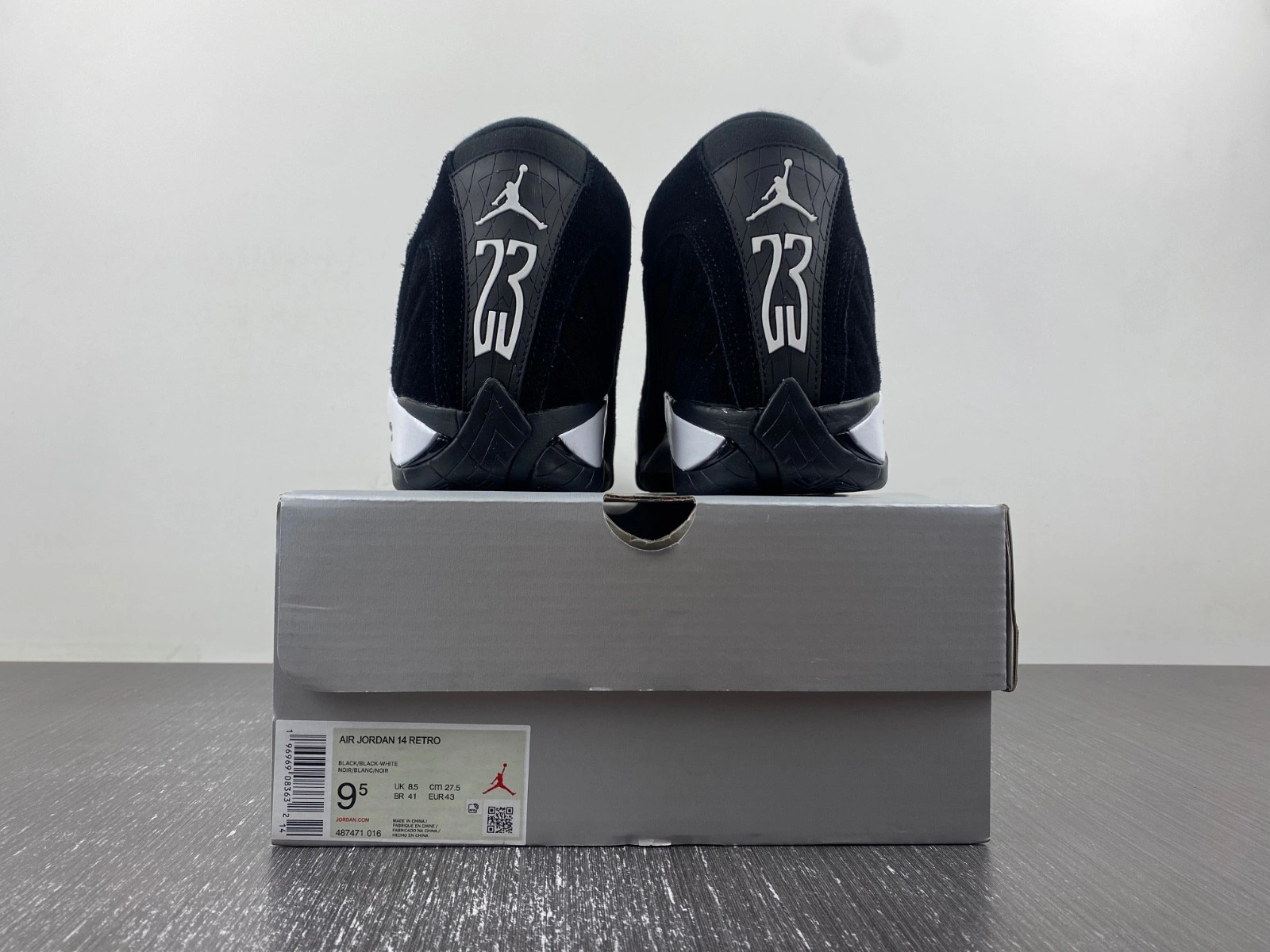 Air Jordan 14 Black White University Red 487471-016