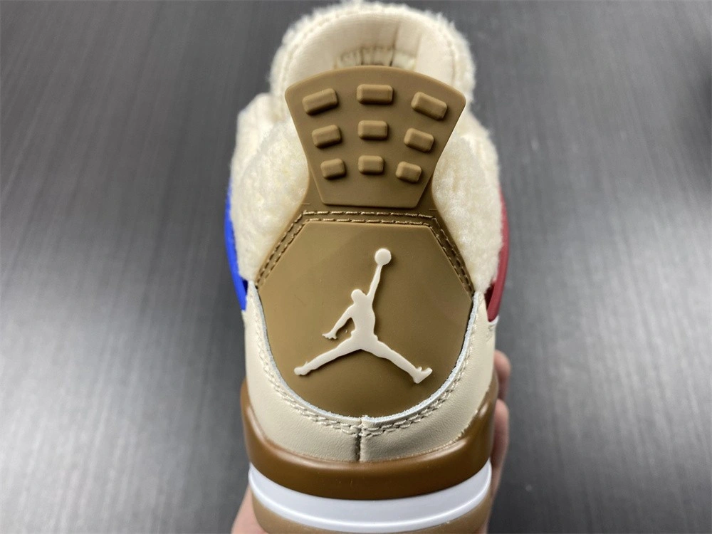 Air Jordan 4 Retro Beige Blue Red Blue Shoes DC0790-103