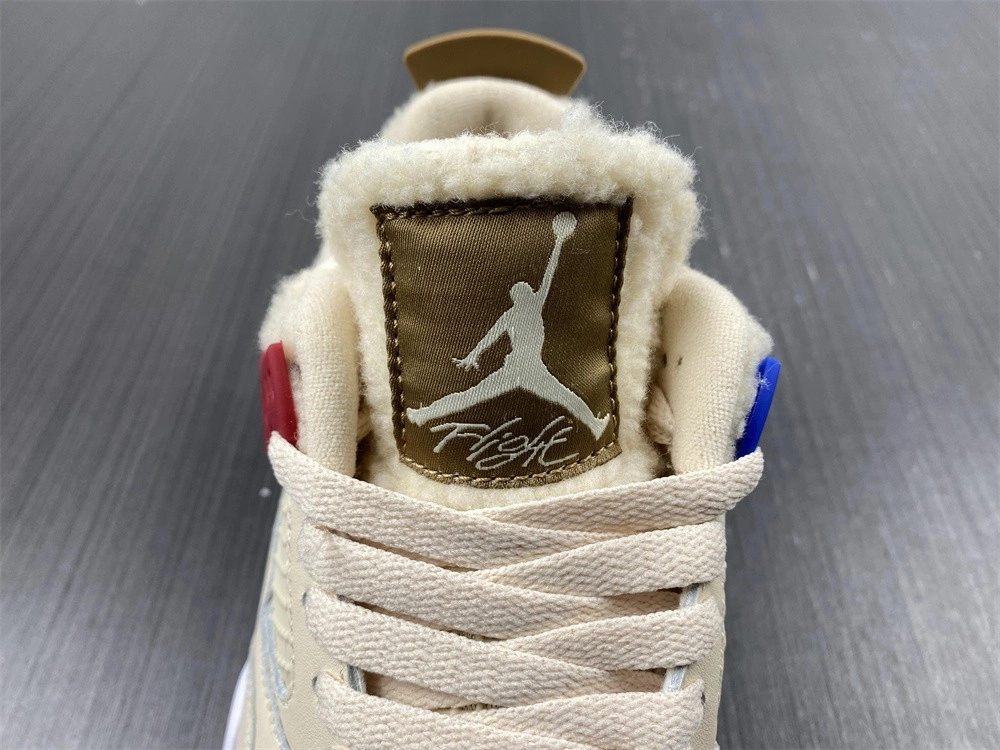 Air Jordan 4 Retro Beige Blue Red Blue Shoes DC0790-103