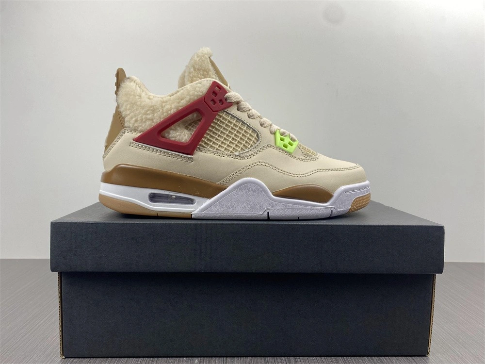 Air Jordan 4 Retro Beige Blue Red Blue Shoes DC0790-103