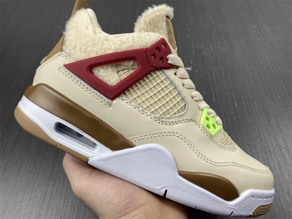 Air Jordan 4 Retro Beige Blue Red Blue Shoes DC0790-103