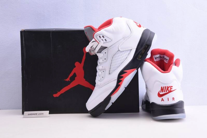 Air Jordan 5 Fire Red 2020 Silver Tongue DA1911-102
