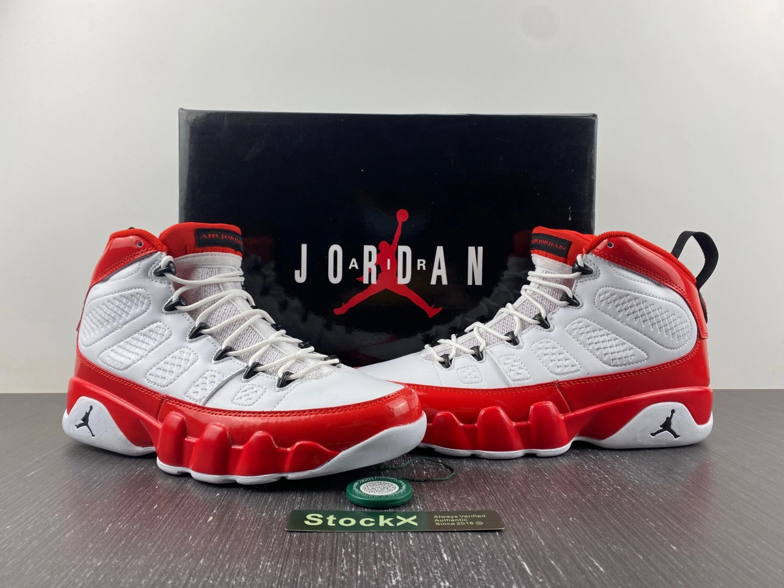 Air Jordan 9 White Gym Red Red Black  302370-160L