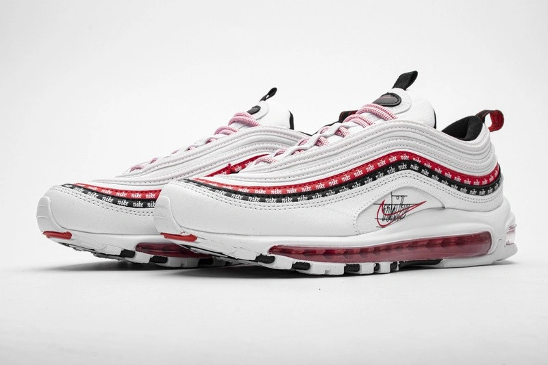 Air Max 97 Sketch Logo White Black Red   CK9397-100