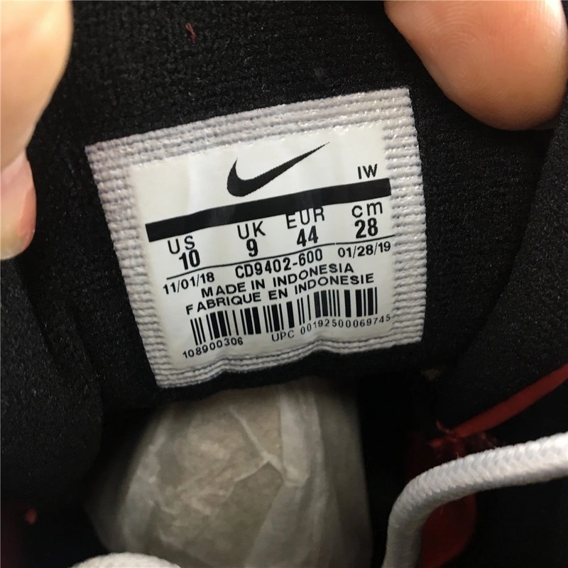 Air More Uptempo University Red Black White (GS)  CD9402 -600